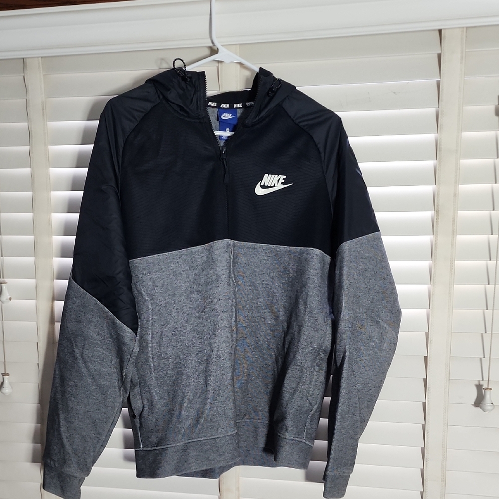 Nike Black and Gray Hoodie